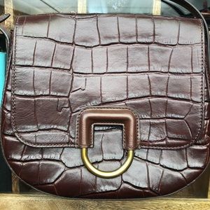 Fossil Stella Crossbody Brown Croco